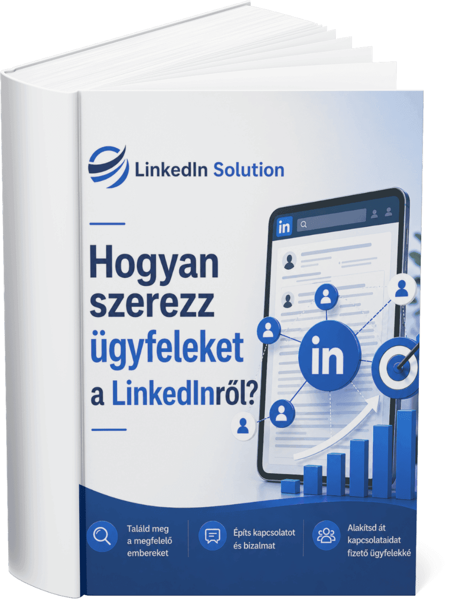 A LinkedIn Solution B2B ebook borítója — Hogyan szerezz ügyfeleket a LinkedInről?
